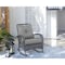 Manhattan Comfort Furttuo Steel Rattan Outdoor Rocking Chair with Cushions in Grey OD-CV017-GY - alternate 3